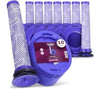 10x Vellto Filtro Compatible con Dyson V7 V8 Car Boat Absolute Allergy SV11 Animal Pro Extra Carbon Fiber Motorhead Origin Recambio Lavable HEPA Aspiradora Escoba Accesorio