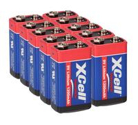 10x XCell Litio 9V Bloque Baterías De Alto Rendimiento Para Detectores De Humo