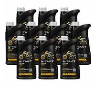 10X1 Litro MANNOL 4 Takt Plus 10W-40 Aceite Motor Aceite Para Moto JASO MA/MA2
