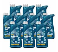 10x1 Litro MANNOL 4 Tiempos Agro SAE 30 ACEITE MOTOR 7203 API SL JASO MA/MA2