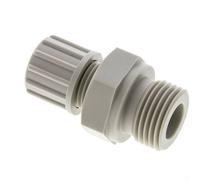 10x4mm & G1/2'' PP Racor recto de compresión con rosca macho 10 bar PVC y PA