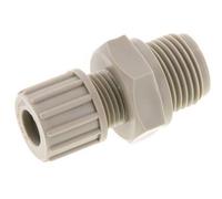 10x8mm & G1/2'' PP Racor recto de compresión con rosca macho 10 bar