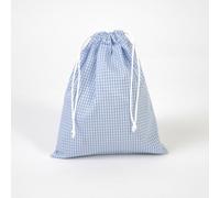 10XDIEZ 10XDIEZ Bolsita cuadro vichy celeste (Blanco - 24x28cm) (24x28cm)