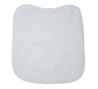 10XDIEZ Babero bebé algodón rizo con plástico impermeable (Blanco - 29x33cm)