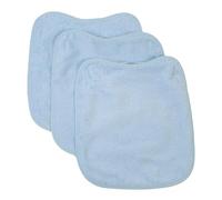 10XDIEZ Babero bebé algodón rizo con plástico impermeable (Celeste - 29x33cm)