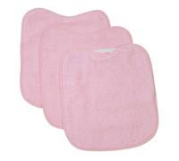 10XDIEZ Babero bebé algodón rizo con plástico impermeable (Rosa - 29x33cm)