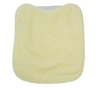 10XDIEZ Babero rizo plastico con goma amarillo (Amarillo - 29x33cm)