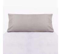 10XDIEZ Funda Almohada algodón percal 200 Hilos Beige (Beige - 155x45cm (para Almohada de 135cm))