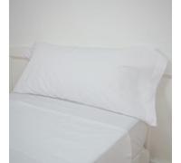 10XDIEZ Funda Almohada Blanca (Blanco - 110x45cm (para Almohada de 90cm))