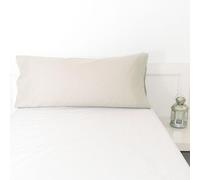 10XDIEZ Funda Almohada poliéster algodón (Beige - 100x45cm (para Almohada de 80cm))