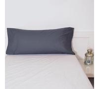 10XDIEZ Funda Almohada poliéster algodón (Plomo - 110x45cm (para Almohada de 90cm))