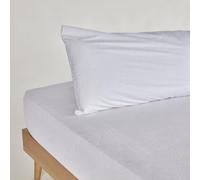 10XDIEZ Funda Almohada Rizo bambú Impermeable (Blanco - 150x45cm (para Almohada de 150cm))