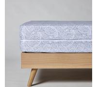 10XDIEZ Funda colchón estampada cashmere gris - 160x190/200cm | En 50% algodón y 50% poliéster, color cashmere gris, tamaño 160x190/200cm, estilo moderno, para tu colchón