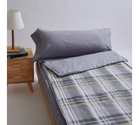 10XDIEZ Funda de Saco Nórdico - Cama de 105cm, Slata Gris | En 52% poliéster y 48% algodón, color slata gris, tamaño cama de 105cm, estilo moderno, para tu edredón