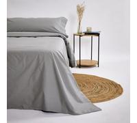 10XDIEZ Funda Nórdica (Cama + Almohadas) - Cama de 180cm, Lisa Mercurio | En 52% poliéster y 48% algodón suave, estampado por ambas caras, incluye funda almohada, tallas 90 a 180 cm