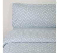 10XDIEZ Funda nórdica Franela - Cama de 150cm, Zig Zag Jade