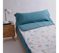 10XDIEZ Funda saco ajustable nórdico tucán - Funda ajustable para saco nórdico suave y duradera Jade Cama de 105cm
