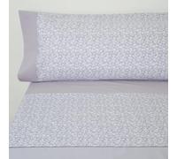 10XDIEZ Juego sábanas algodón poliéster (Carrie Gris - Cama 105cm)