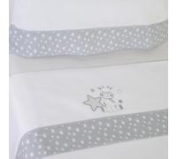 10XDIEZ Juego sábanas Cuna 100% algodón (Jirafa Gris - Minicuna)