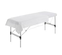 10XDIEZ Sábana encimera Camilla Masaje Blanca (Blanco - 90x225cm)