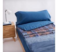 10XDIEZ Saco Nórdico Ajustable - Cama de 105cm, Hudson Cobalto | En 52% poliéster y 48% algodón, color hudson cobalto, tamaño cama de 105cm, estilo moderno, para vestir la cama completa