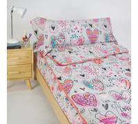 10XDIEZ Saco nórdico Ajustable kissme (Gris Claro - Cama de 90cm)