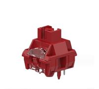 10XTTC V2 Interruptores de teclado mecánicos lineales silenciosos - prelubricados, estructura doble silenciosa, carcasa transparente de policarbonato, compatible con teclas MX (rojo)