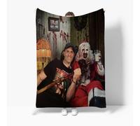 (#11,130x150cm(51x59in))Terrifier 3 Killer Art The Clown 3D Fleece Blanket Winter Warm Xmas Large Throws