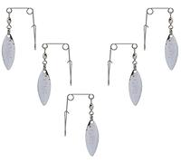 11/22 piezas de cuchillas giratorias de níquel liso, cucharas, spinnerbait, accesorios de señuelos de pesca (M (11 piezas), sauce plateado)