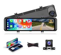 11.26 pulgadas 4K espejo Dashcam con Apple Carplay Android coche cámara trasera