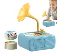 11,5x9,5x6,5cm Reproductor De Música De Cuentos, Gramófono para Niños, Juguete Musical De Gramófono, con 96 Tarjetas, Materiales Duraderos, para Garantizar Un Sueño Saludable Y Aliviar