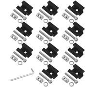11 abrazaderas centrales para panel solar con llave (40 mm) para paneles solares fotovoltaicos, incluye juego de tornillos, diseño estable, instalación conveniente.