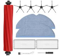 11 accesorios para robot aspirador Roborock S7/S7 Plus/S7 MaxV/S7 MaxV Ultra/S7 Pro Ultra, 1 cepillo principal, 2 almohadillas de limpieza, 2 filtros HEPA, 4 cepillos laterales, 1 cepillo de limpieza