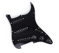 11 Agujeros 3Ply Black Single Coil SSS Guitarra Eléctrica Pickguard Pickup Cargado Precableado Scratch Plate Para Guitarra For For ST Guitarra Precableado Golpeador