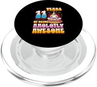 11 años Axolotly Awesome Cute Axolotl 11th Birthday Kids PopSockets PopGrip para MagSafe
