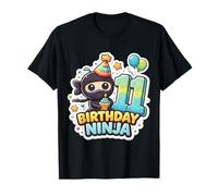 11 años cumpleaños Ninja Boys Once 11th Party Undécimo Camiseta