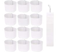 11 brazaletes blancos para fútbol, fútbol, rugy, capitán, para uso multiusos, bricolaje, restaurante, deporte de equipo, hospital, escuela