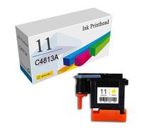 11 Cabezal de impresión C4810A C4811A C4812A C4813A Cabezal de impresión de tinta compatible con impresoras HP 20PS 50PS 70 100Plus 110 110Plus 111 120 120NR 500 500PS 800PS 815mfp,Yellow-1Pack