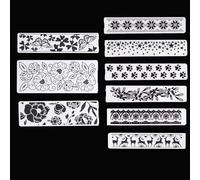 11 carpetas de plástico para hacer tarjetas, máquina de repujado, plantilla, plantilla, papel, plantilla, plantilla, flor, hoja, carpeta de grabado en relieve para álbumes de recortes, álbumes de