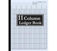 11 Column Ledger Book: Large Accounting Log Book for Bookkeeping, 11 Column Columnar Pad for Small Business