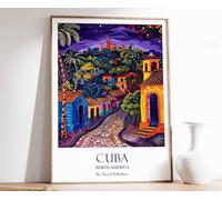 11 Cuba Poster Cuba Travel Print North America Travel Art Tropical Decor Floral Art Caribbean W Poster A5 - Inspirador Motivacional Arte de la pared Vida diaria Cita alentadoras frases cortas famosas