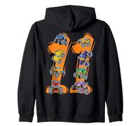 11 Cumpleaños Monster Truck 11 Años Joven Salvaje Once Boy Sudadera con Capucha