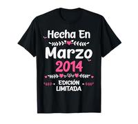 11 Cumpleaños Niña 11 años Hecha En 2014 Marzo Camiseta