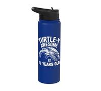 11º Cumpleaños Tortugas Marinas Once Años Vida Marina Stainless Steel Insulated Water Bottle
