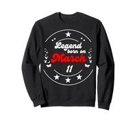 11 de Marzo Cumpleaños Legend Man Boy Desde el 11 de Marzo Sudadera
