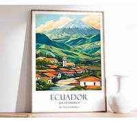 11 Ecuador Travel Poster Ecuador Print South America Travel Art Floral Poster South American Wal Poster A4 - Inspirador Motivacional Arte de la pared Vida diaria Cita alentadoras frases cortas famosa