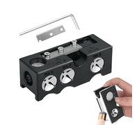 11-en-1 Herramienta para Punta de Taco de Billar, Pool Cue Shaft Smoother and Burnisher Multifunción - Kit de Mantenimiento Profesional para Tacos de Billar Negro (8x3x3cm), Accesorio Compacto en Plás