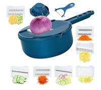 11-en-1 Rebanadora de Mandolina, Multifuncional Mandolina de Cocina Profesional, Cortador de Verdura Ralladores de Cocina, Cortador de Patatas Tomates Pepinos Queso Frutas, Mandolina Verduras.