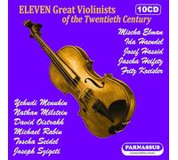 11 grands violonistes du 20e siècle. Elman, Haendel, Hassid, Heifetz, Kreisler, Menuhin, Milstein, Oistrakh, Rabin, Seidel, Szigeti.