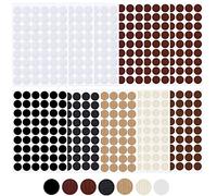 11 Hojas Tapa Embellecedora Adhesiva 21mm Tapas Agujeros Mueble 594Pcs Tapas Autoadhesivas para Cubrir Muebles 7 Colores